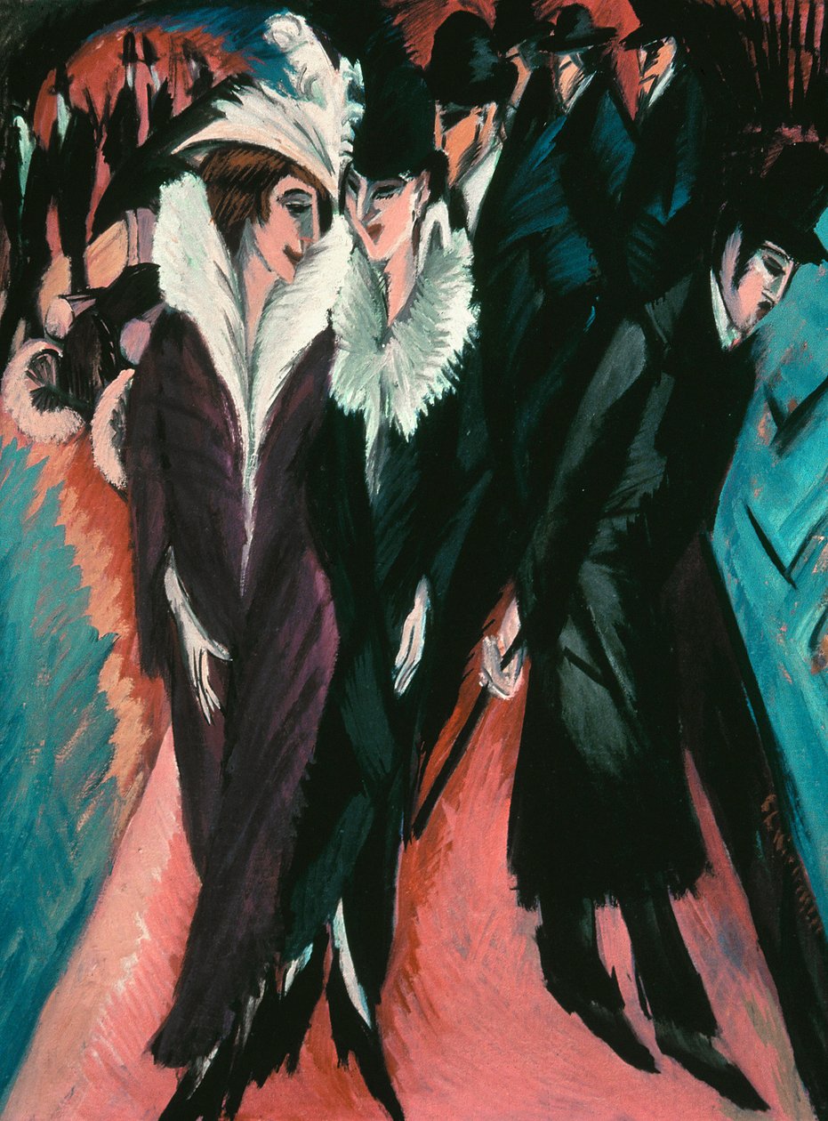 Rue, Berlin - Sokak, Berlin - Peinture de Ernst Ludwig Kirchner (1880-1938) - 1913 - Tuval üzerine yağlı boya - 120,6x91,1 - Modern Sanat Müzesi, New York - by Ernst Ludwig Kirchner