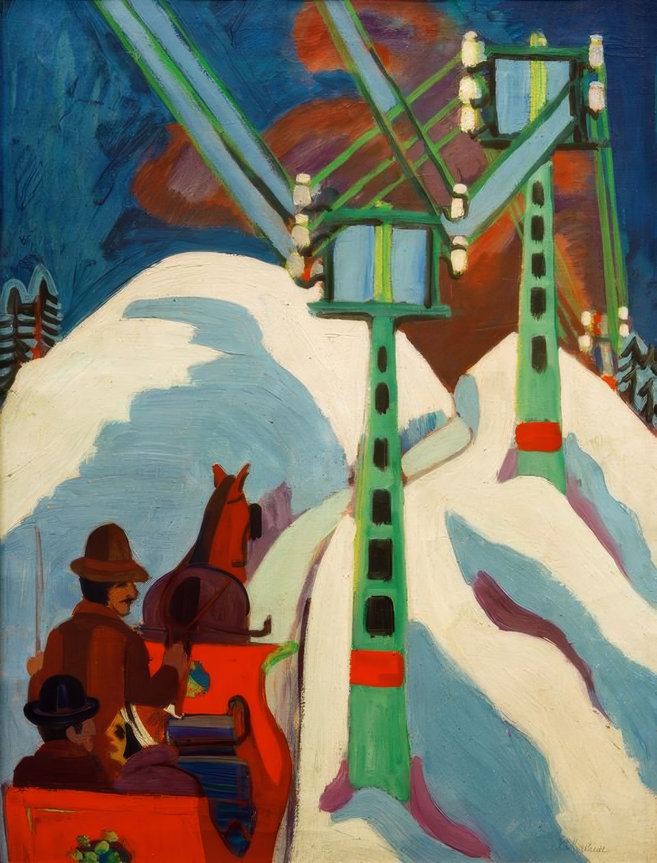 kızak yolculuğu by Ernst Ludwig Kirchner