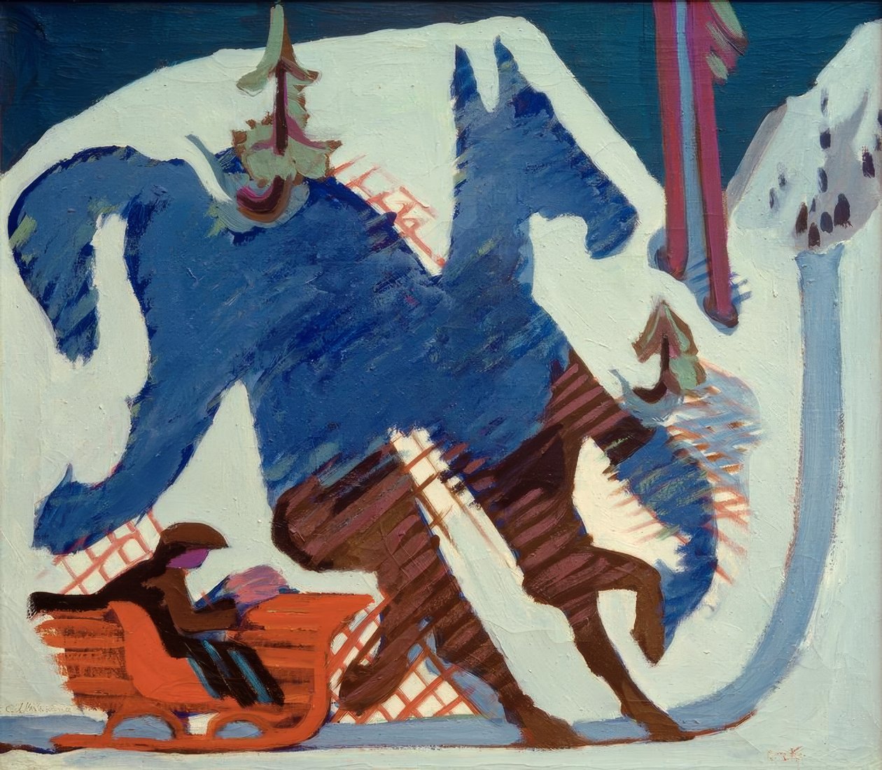 kızak yolculuğu by Ernst Ludwig Kirchner
