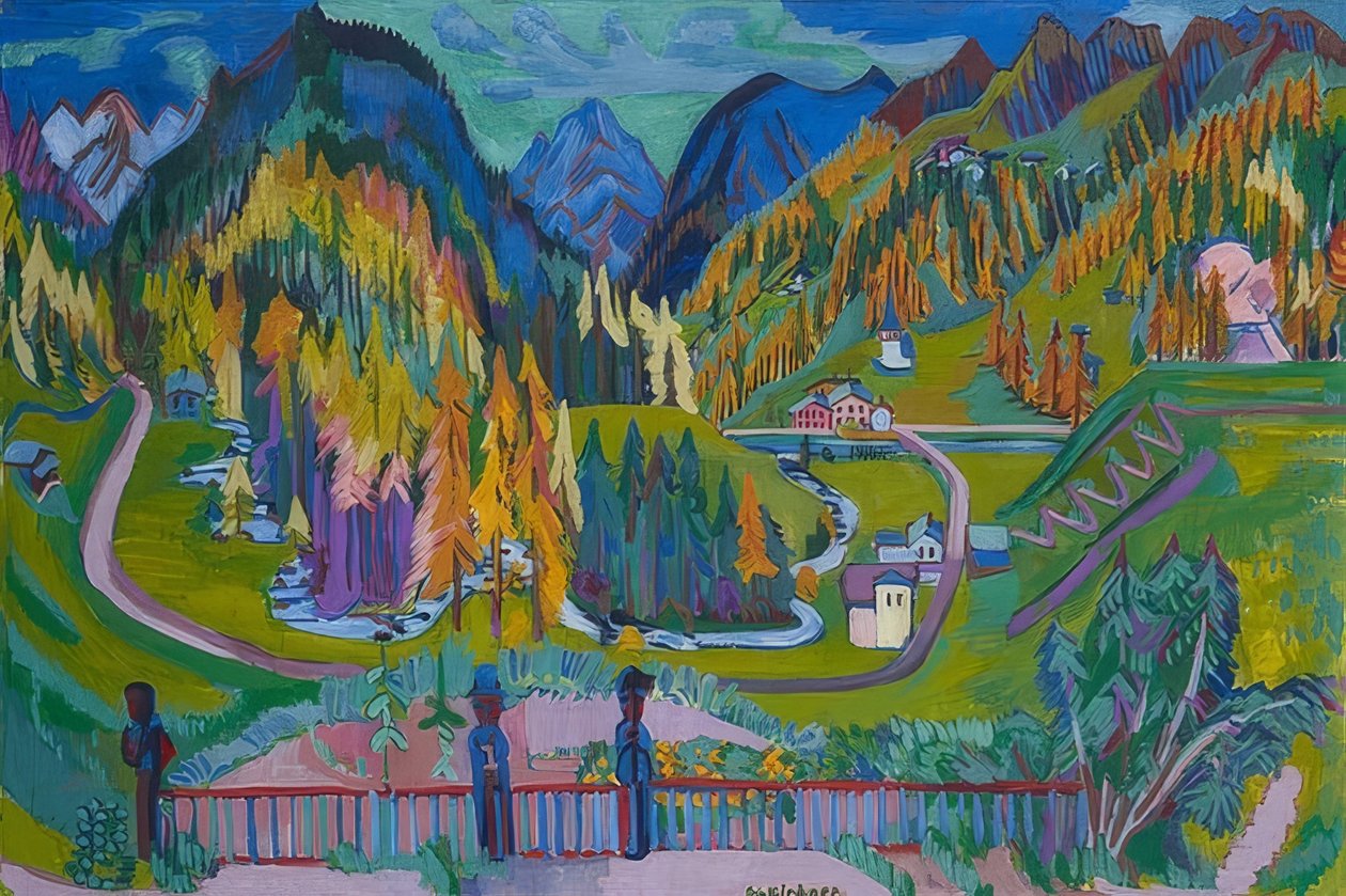 Sonbaharda Sertigtal. 1925-26 by Ernst Ludwig Kirchner