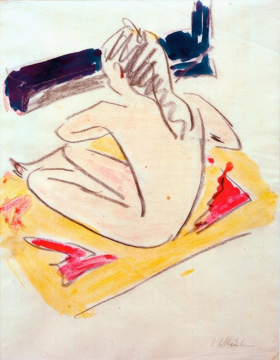 Oturan Franzi by Ernst Ludwig Kirchner