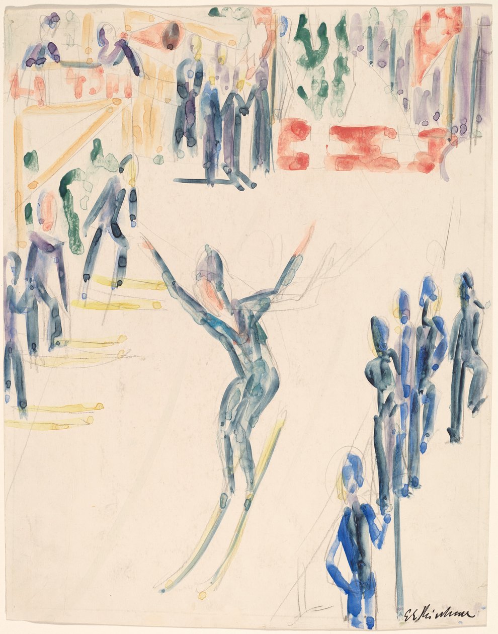 Kayak atlayışı by Ernst Ludwig Kirchner