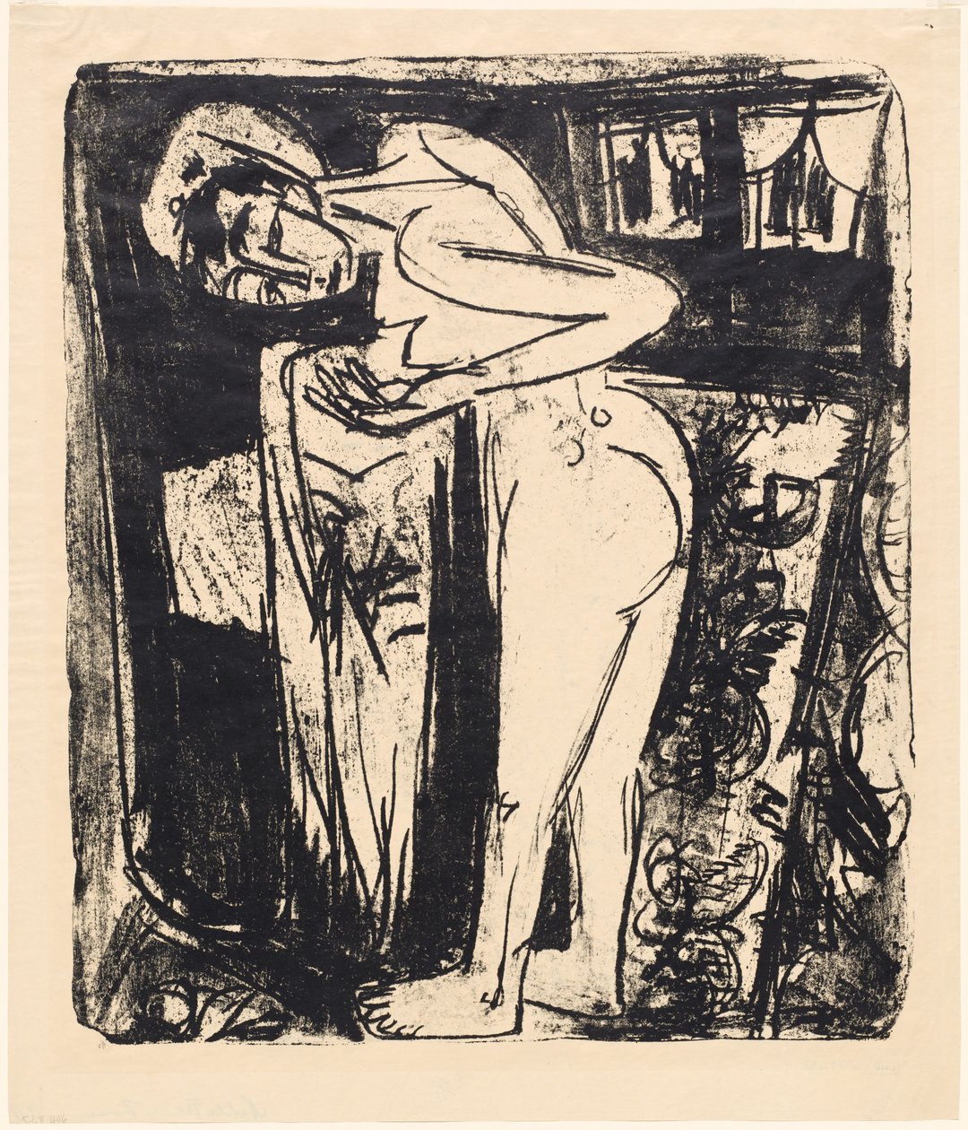 Bir Odada Çıplak Ayakta by Ernst Ludwig Kirchner