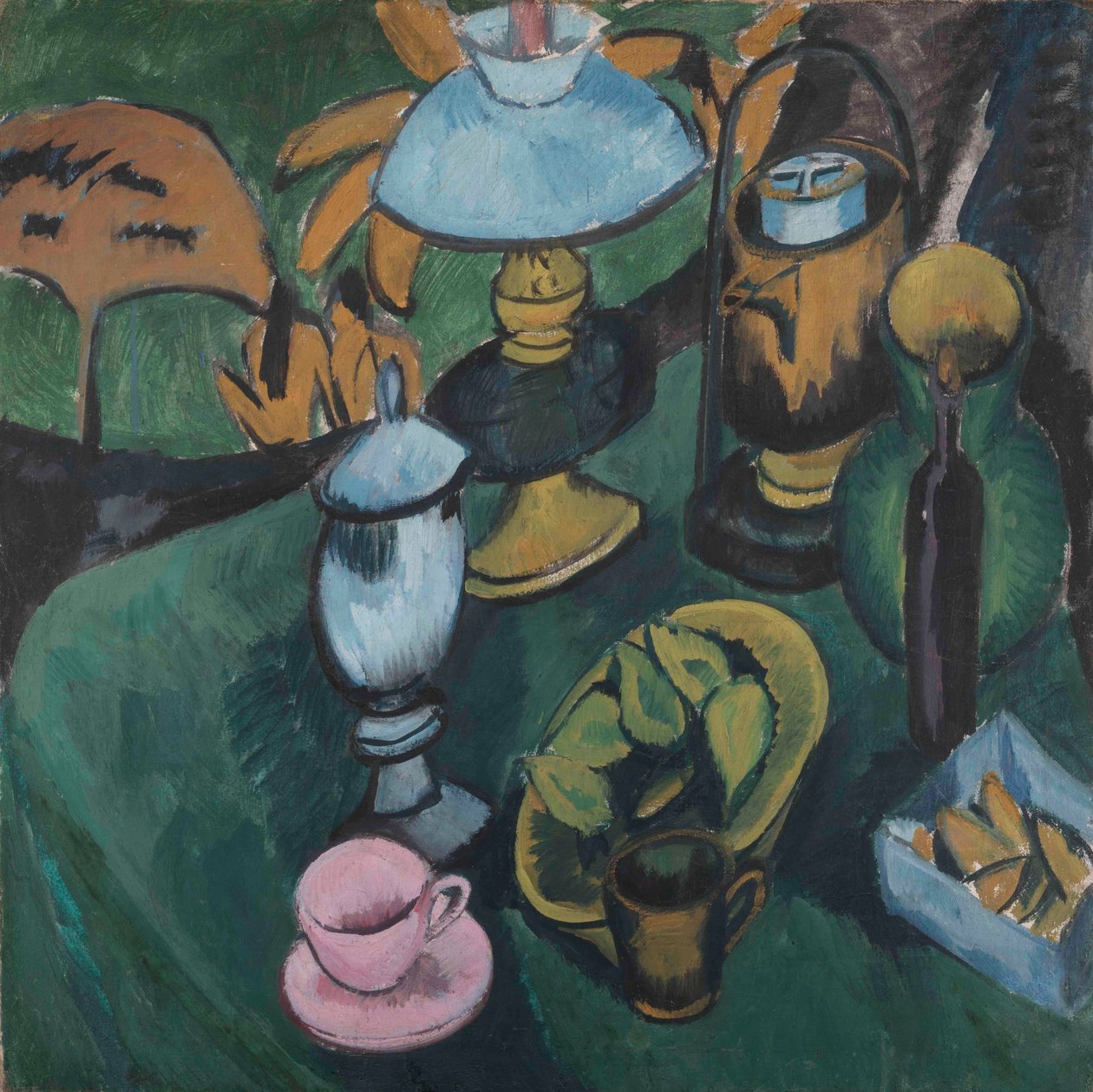 Bir lamba ile natürmort, 1912. by Ernst Ludwig Kirchner