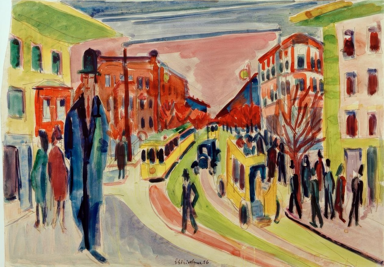 sokak sahnesi by Ernst Ludwig Kirchner