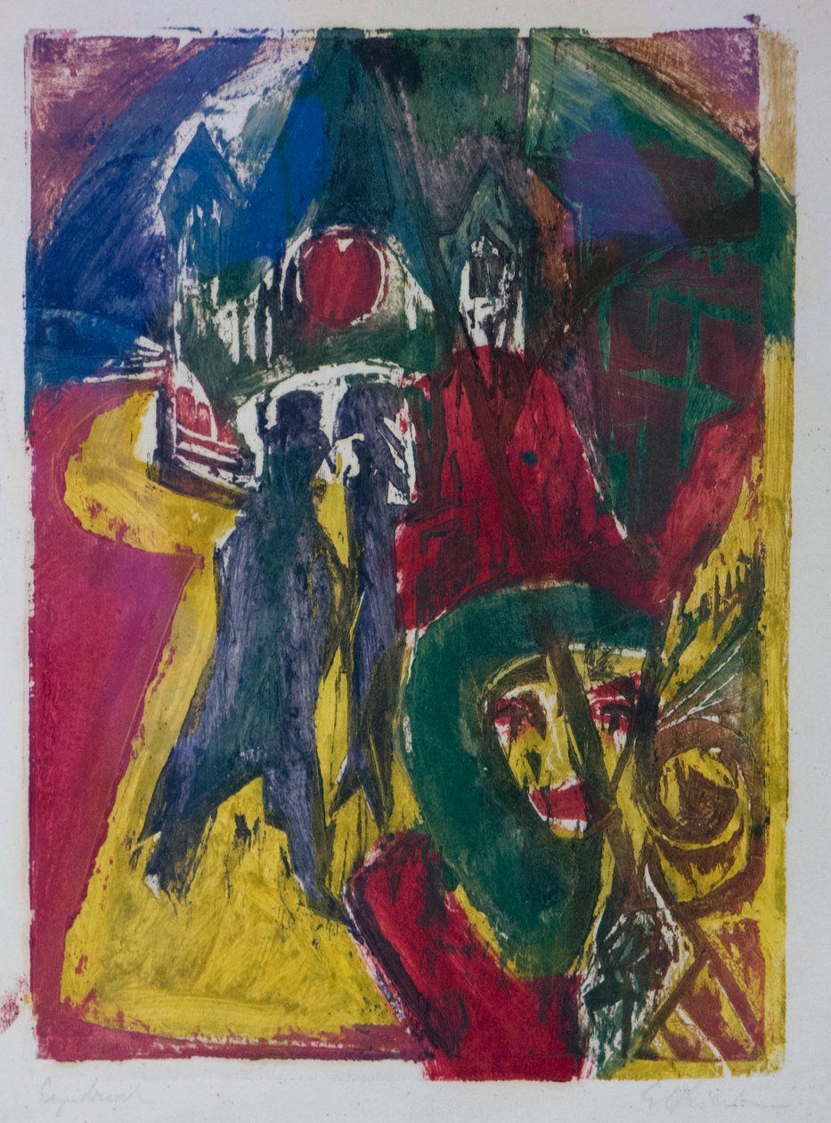 Cocotte ile Sokak, Berlin Sokak Sahnesi, 1915-1916. by Ernst Ludwig Kirchner