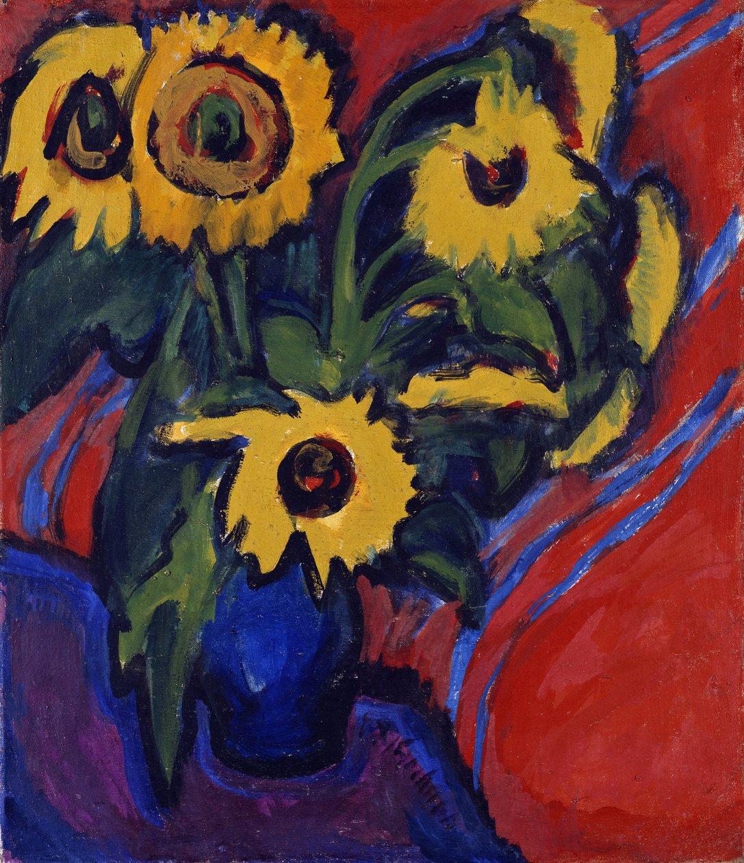 Ayçiçekleri, 1909-18 by Ernst Ludwig Kirchner