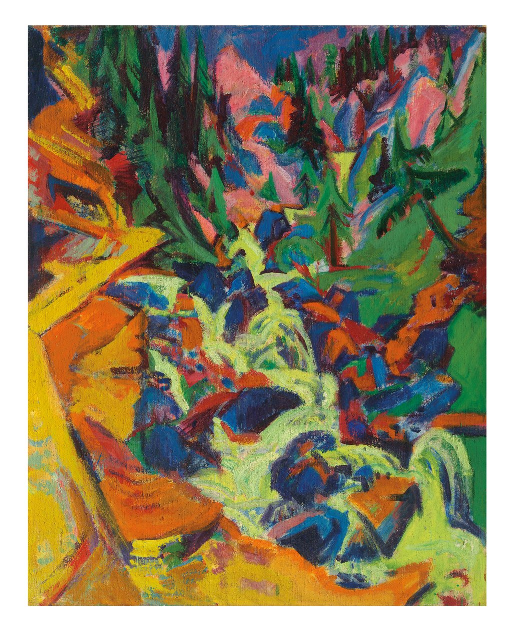 Şelale, 1919 by Ernst Ludwig Kirchner