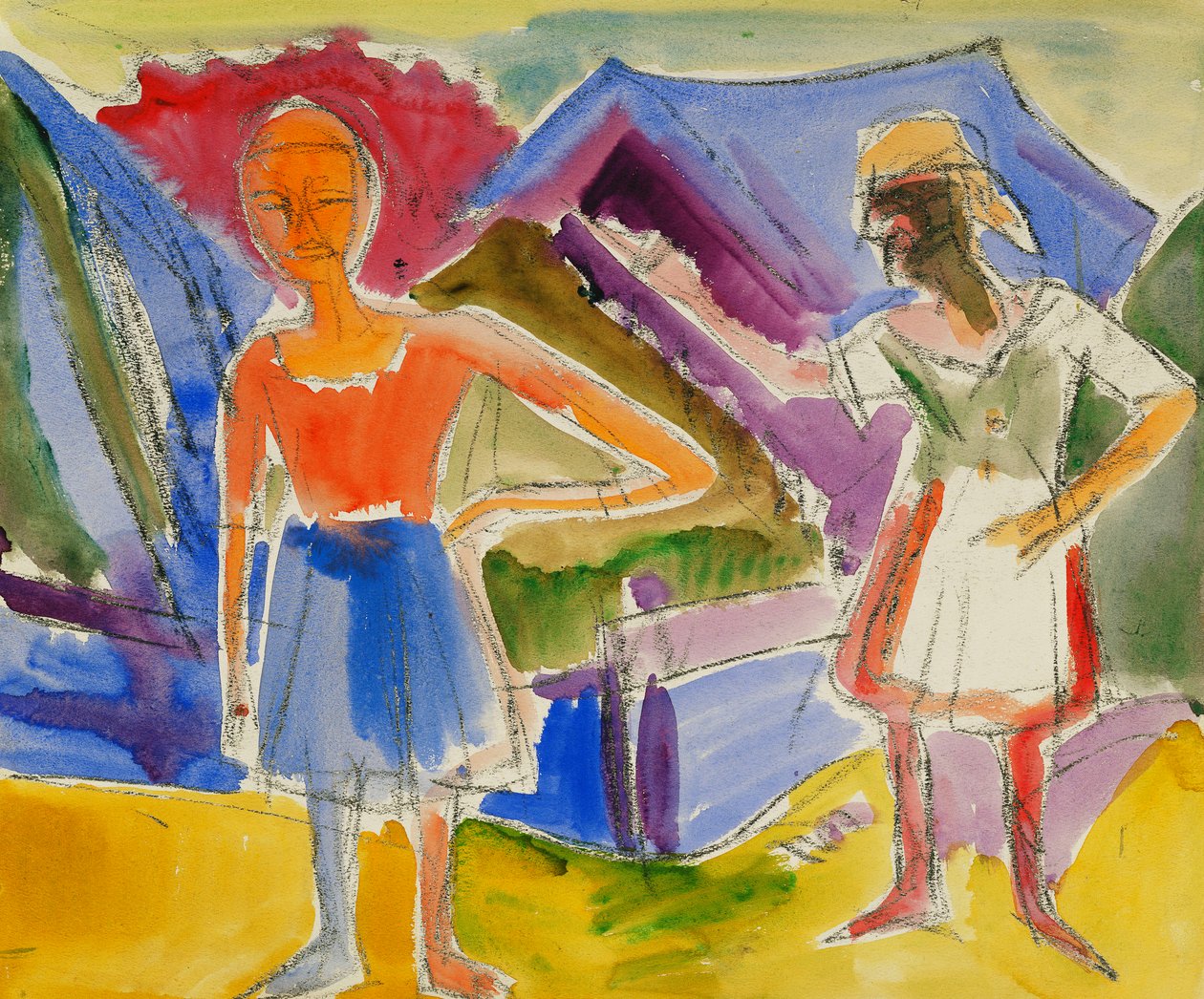 İki Şekil; iki figür, by Ernst Ludwig Kirchner