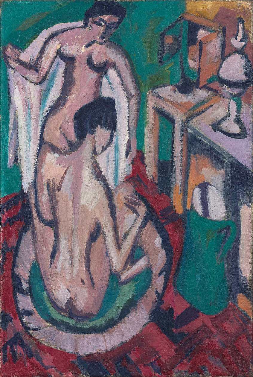 Sığ Bir Küvette İki Nü, c. 1912/1913-1920 by Ernst Ludwig Kirchner