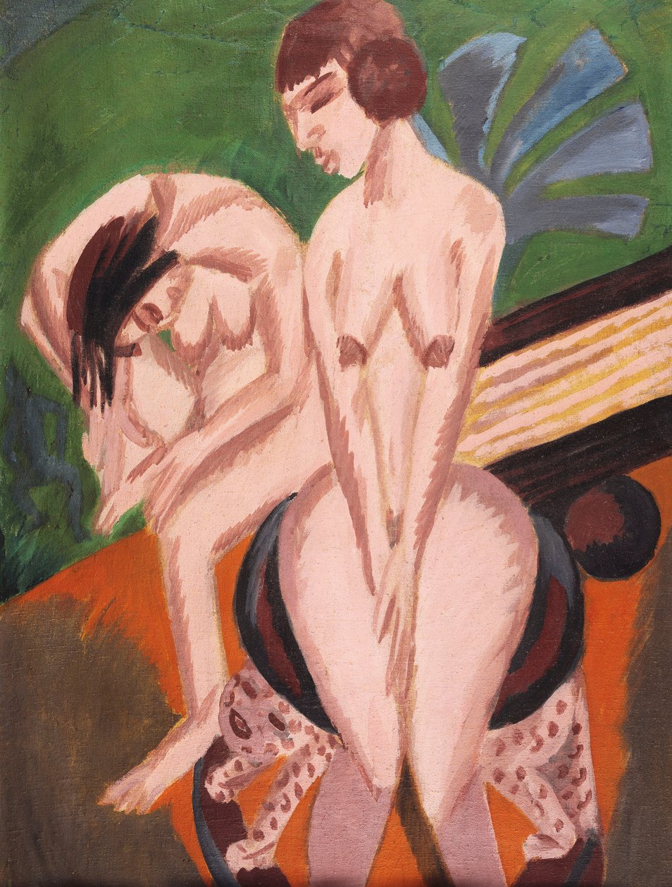 Odada İki Nü; Odada İki Çıplak, 1914 by Ernst Ludwig Kirchner