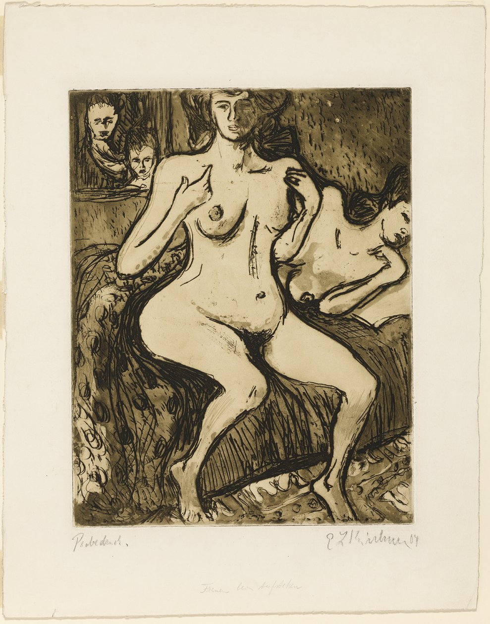 İki kız kardeş by Ernst Ludwig Kirchner