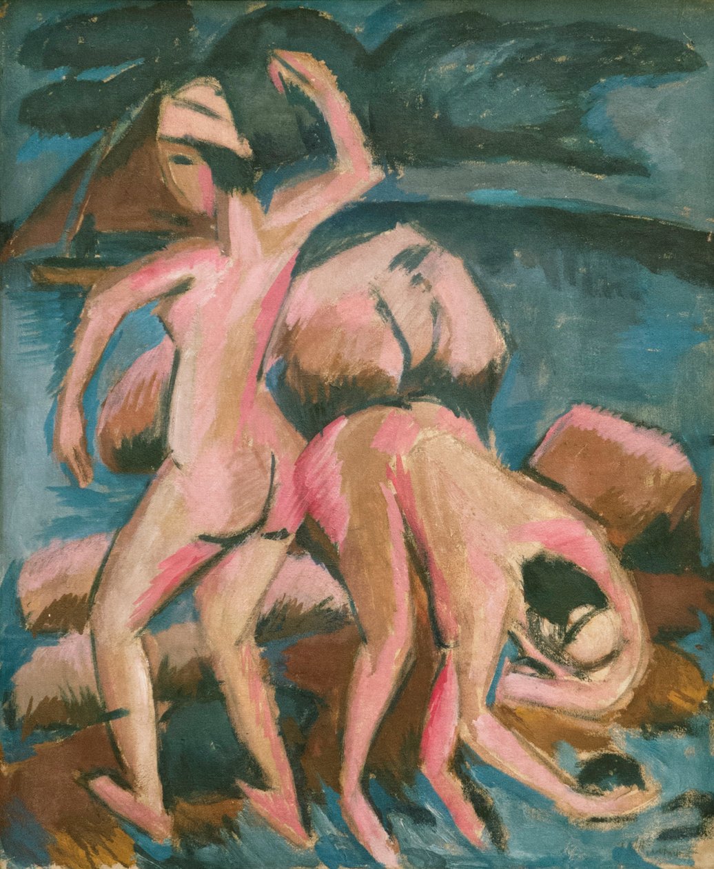 İki yüzücü Fehmarn, 1912. by Ernst Ludwig Kirchner