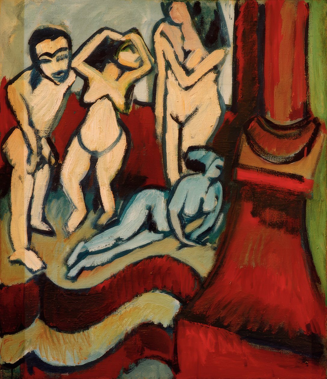 Dört ahşap heykel by Ernst Ludwig Kirchner