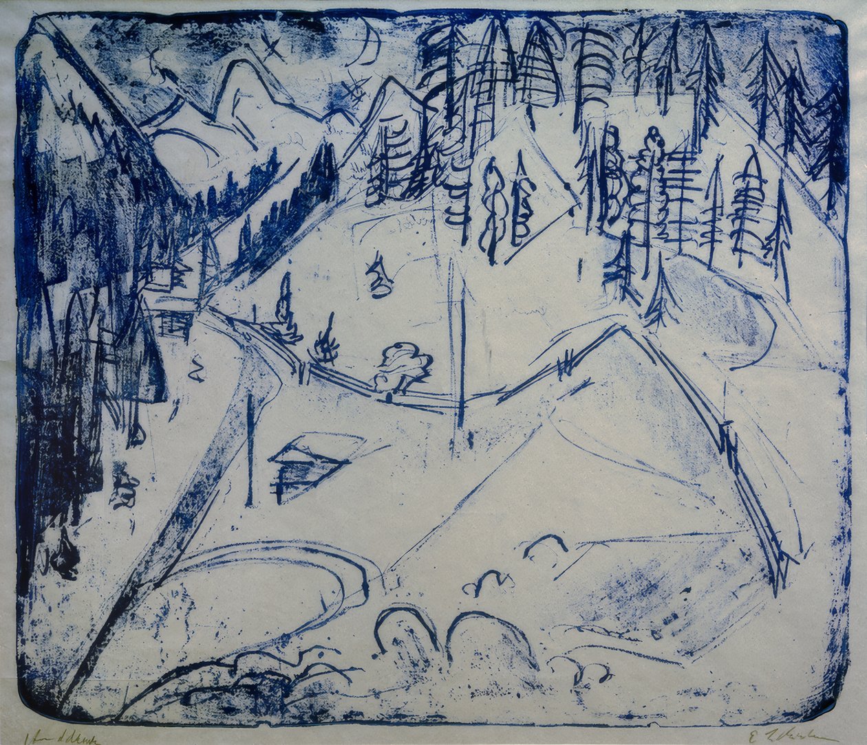 Kış manzarası by Ernst Ludwig Kirchner