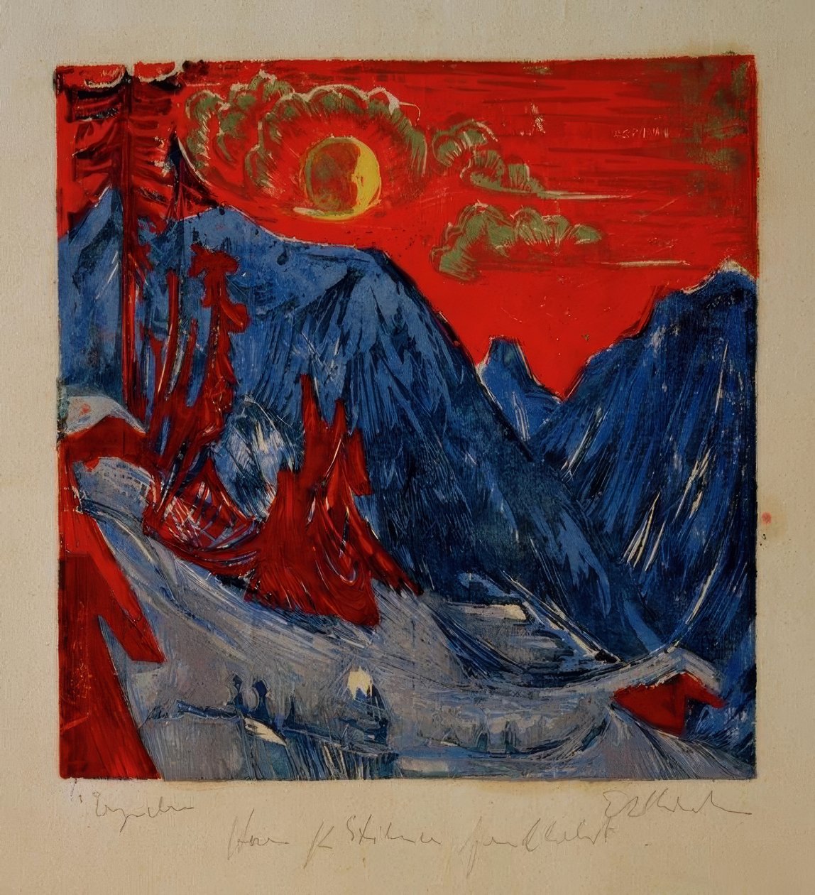 Kış Ağız Gecesi by Ernst Ludwig Kirchner