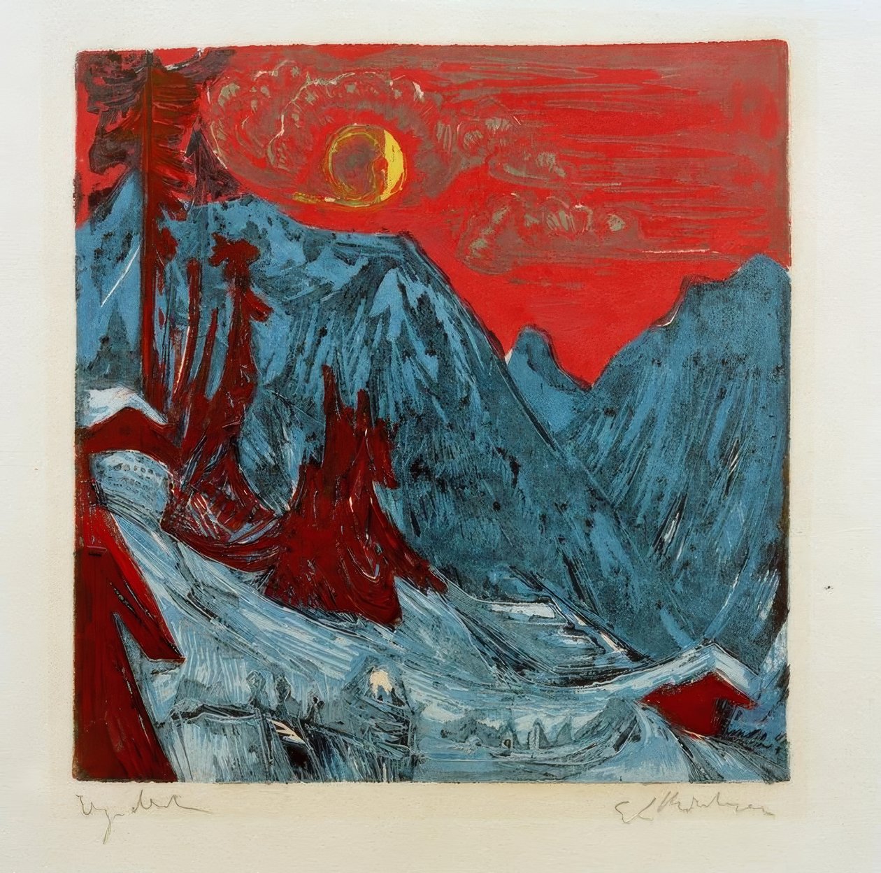 Kış Ağız Gecesi by Ernst Ludwig Kirchner