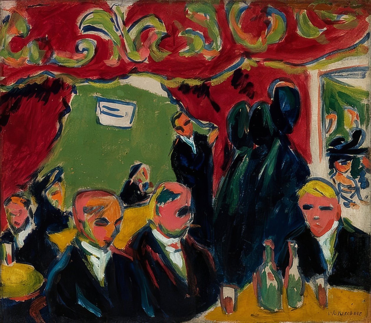 Halk Evi. 1909 civarında by Ernst Ludwig Kirchner