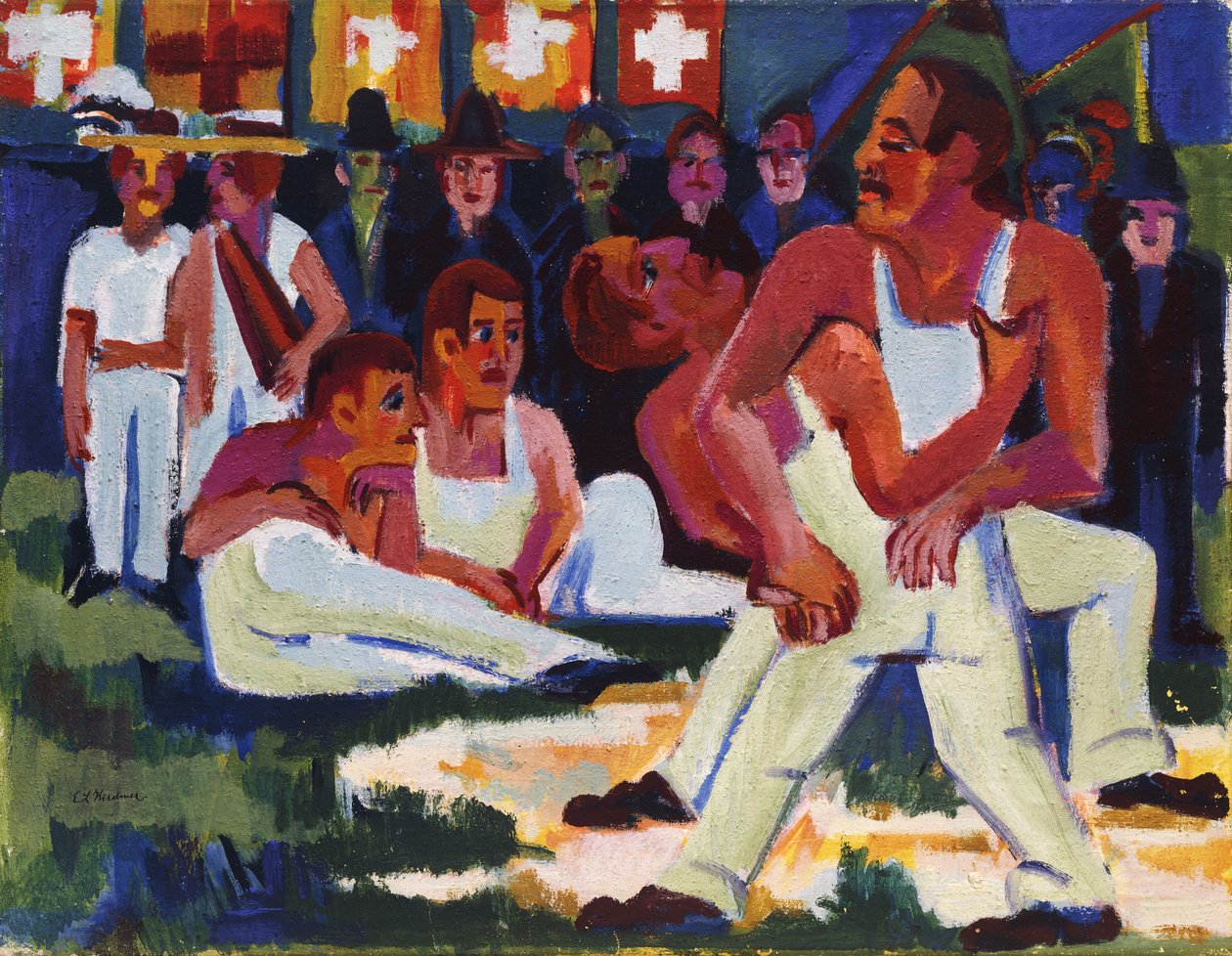 Güreşçi; Zil, 1923 by Ernst Ludwig Kirchner