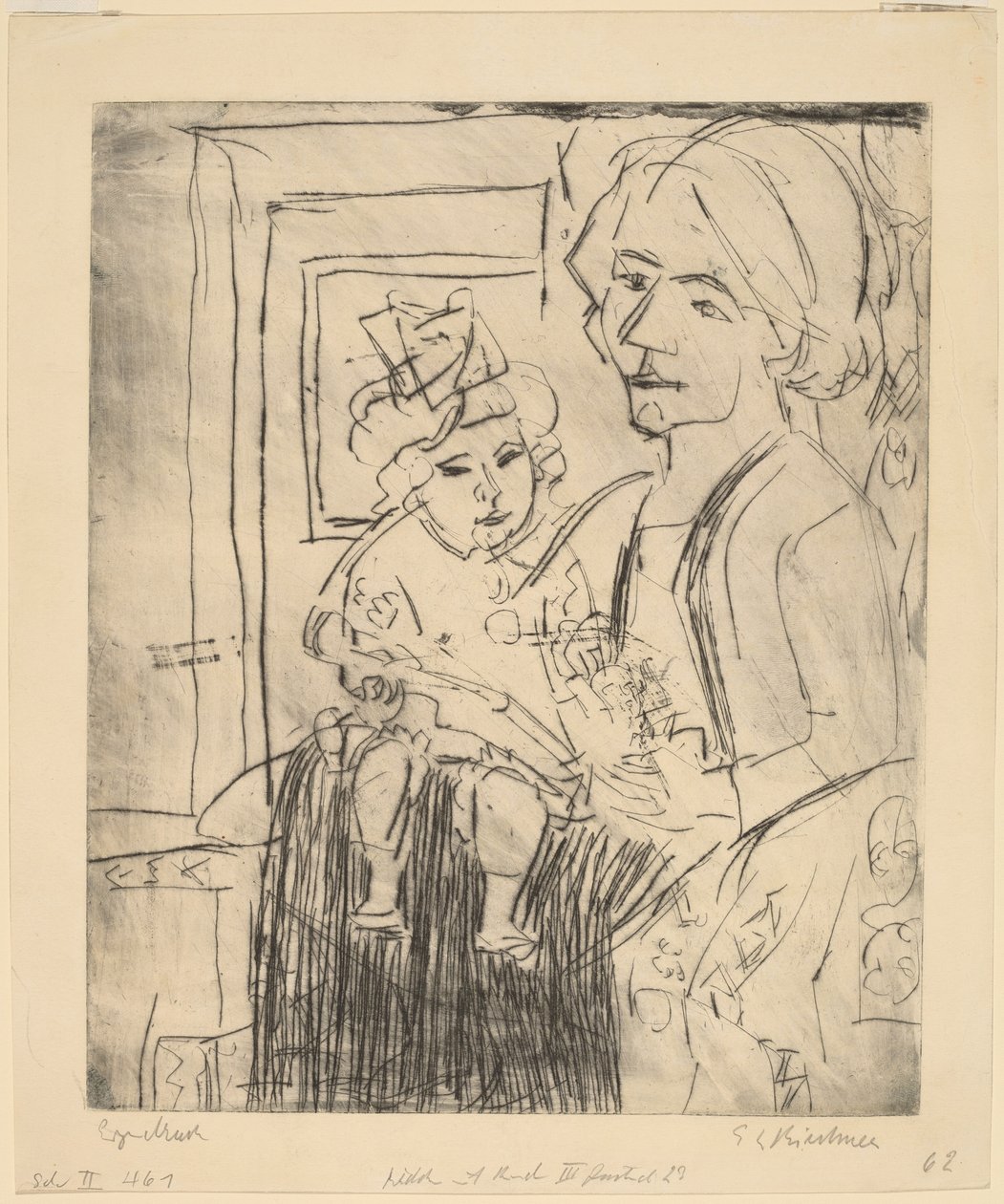 Çocuklu genç kadın by Ernst Ludwig Kirchner
