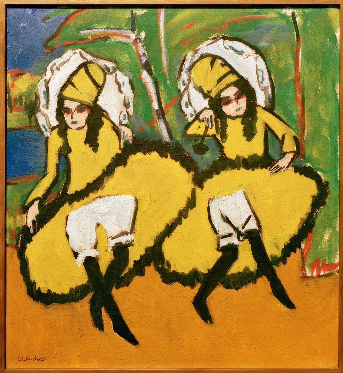iki dansçı by Ernst Ludwig Kirchner