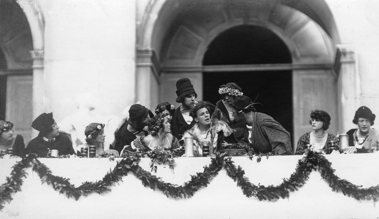 Jedermann performansı, Salzburg Festivali, Avusturya, 20. yüzyıl by Ernst Maier