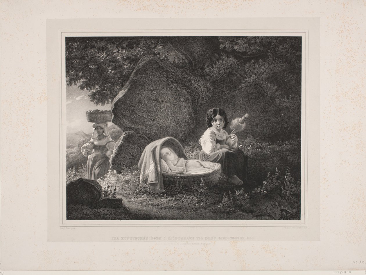 İtalyan anne iki çocuğuyla by Ernst Meyer