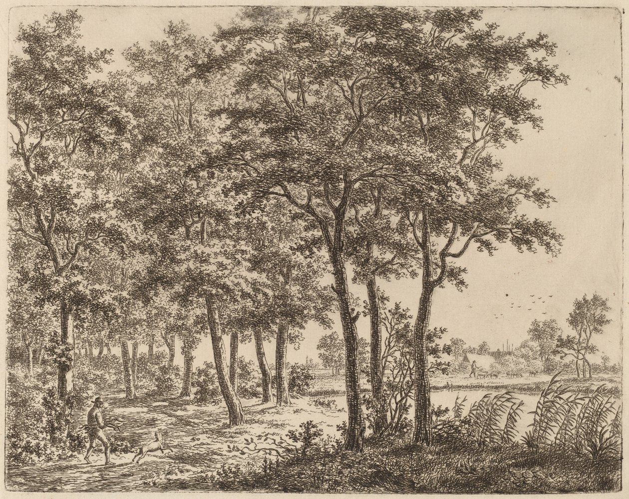 Yakacak Odun Taşıyan Köylü Manzarası, c. 1800. by Ernst Willem Jan Bagelaar
