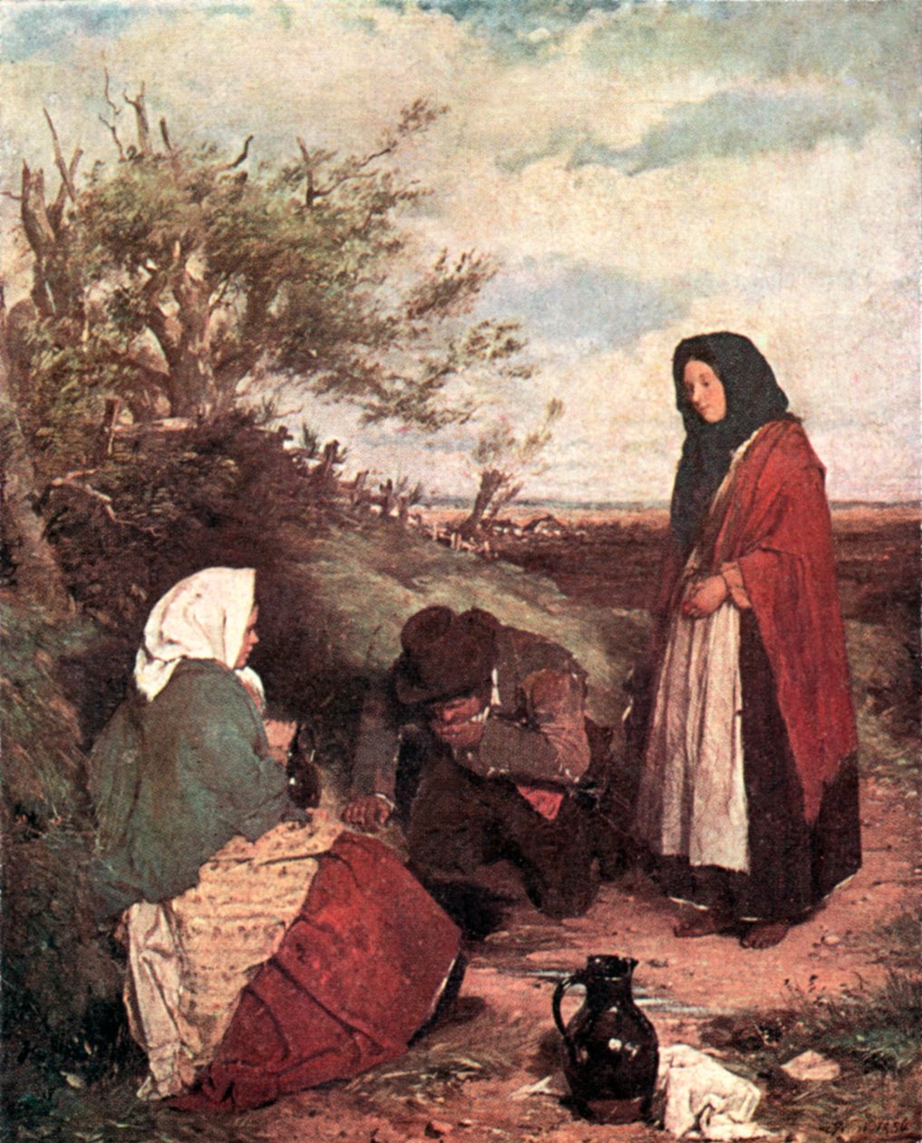 Çingeneler yolda (renkli taş baskı) by Erskine Nicol