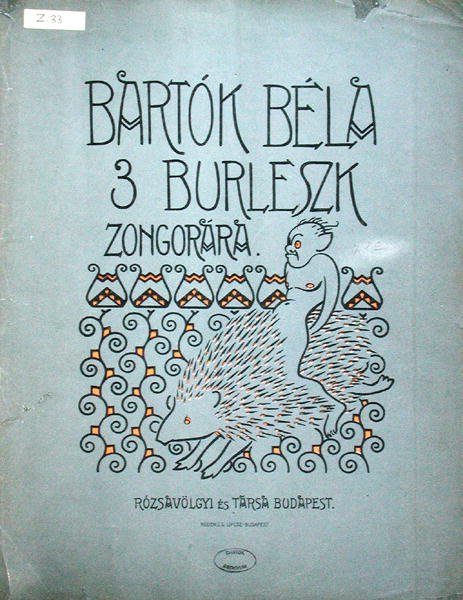 Bela Bartok (1881-1945) 1912 (renkli taş) by Ervin Voit