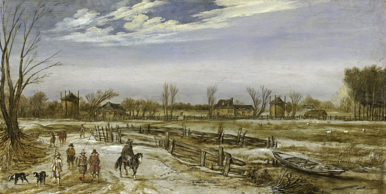 Kış Manzarası, 1614 by Esaias van de Velde