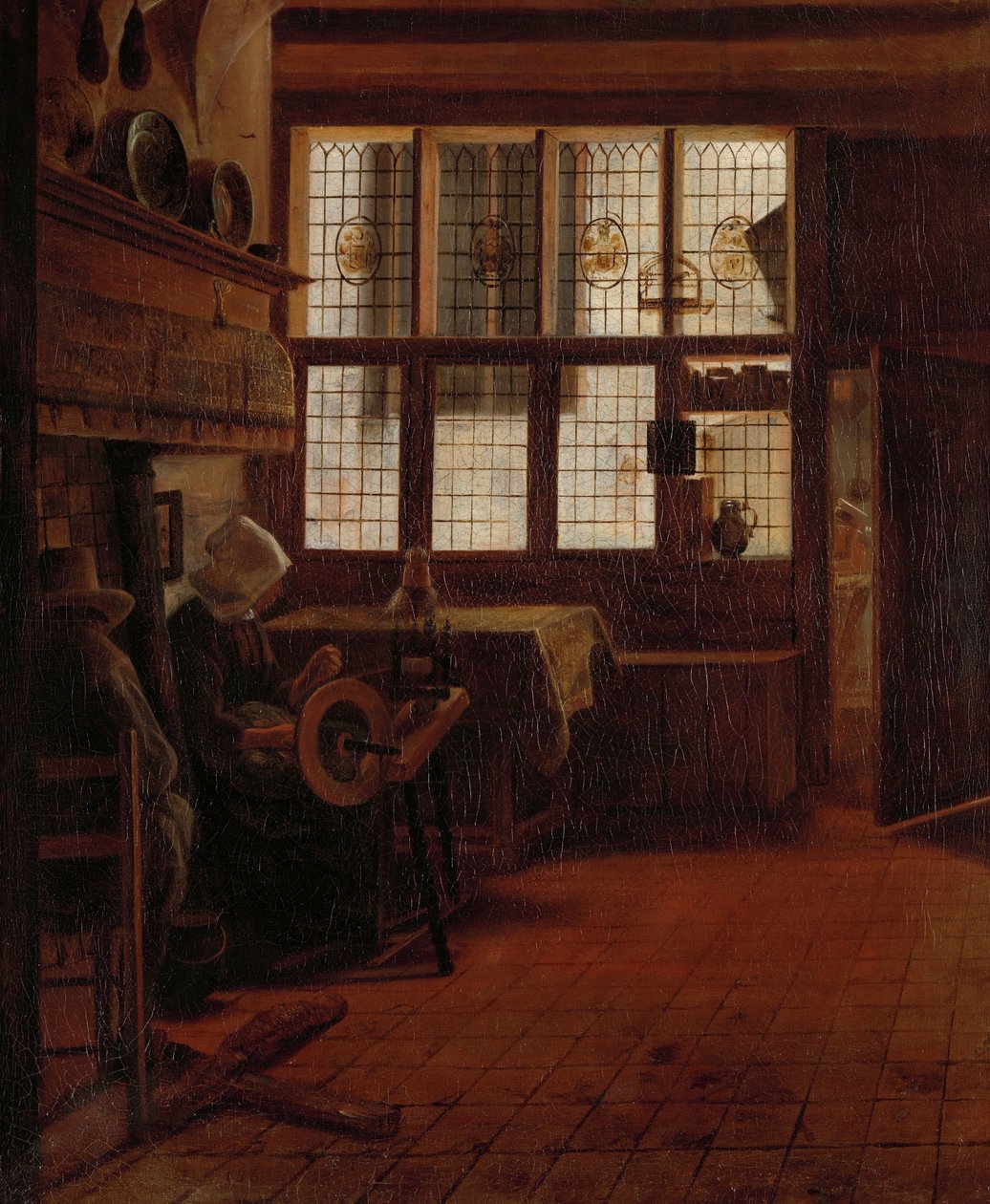Çıkrık Kadınla İç by Esaias Boursse