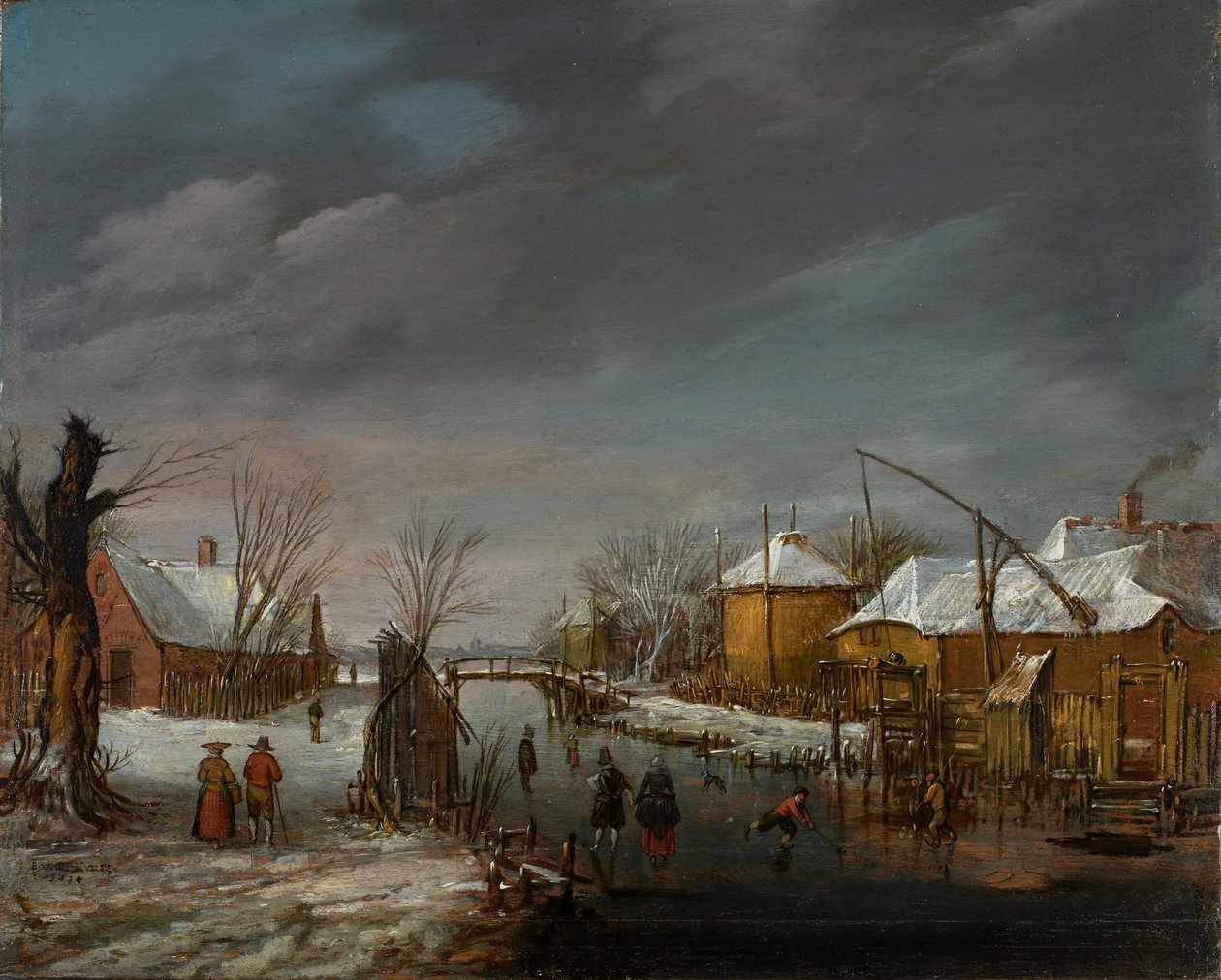 kış sahnesi by Esaias I van de Velde