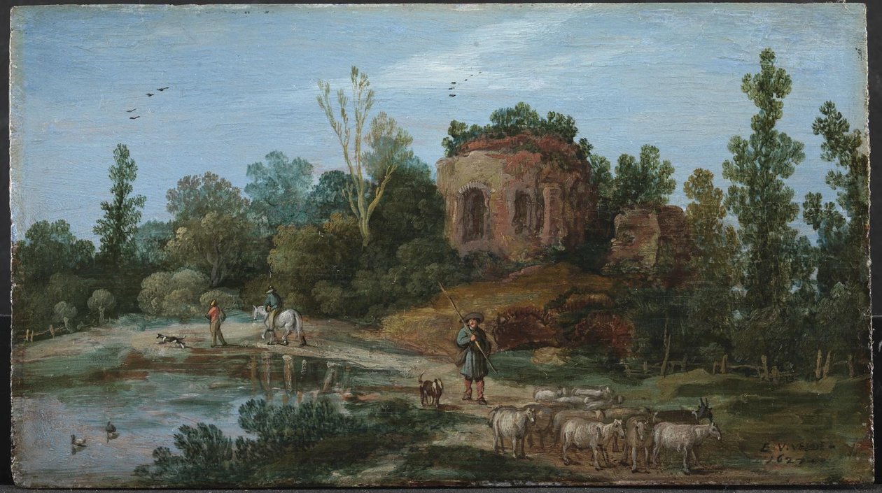 Bir Harabe ile Manzara by Esaias van de Velde