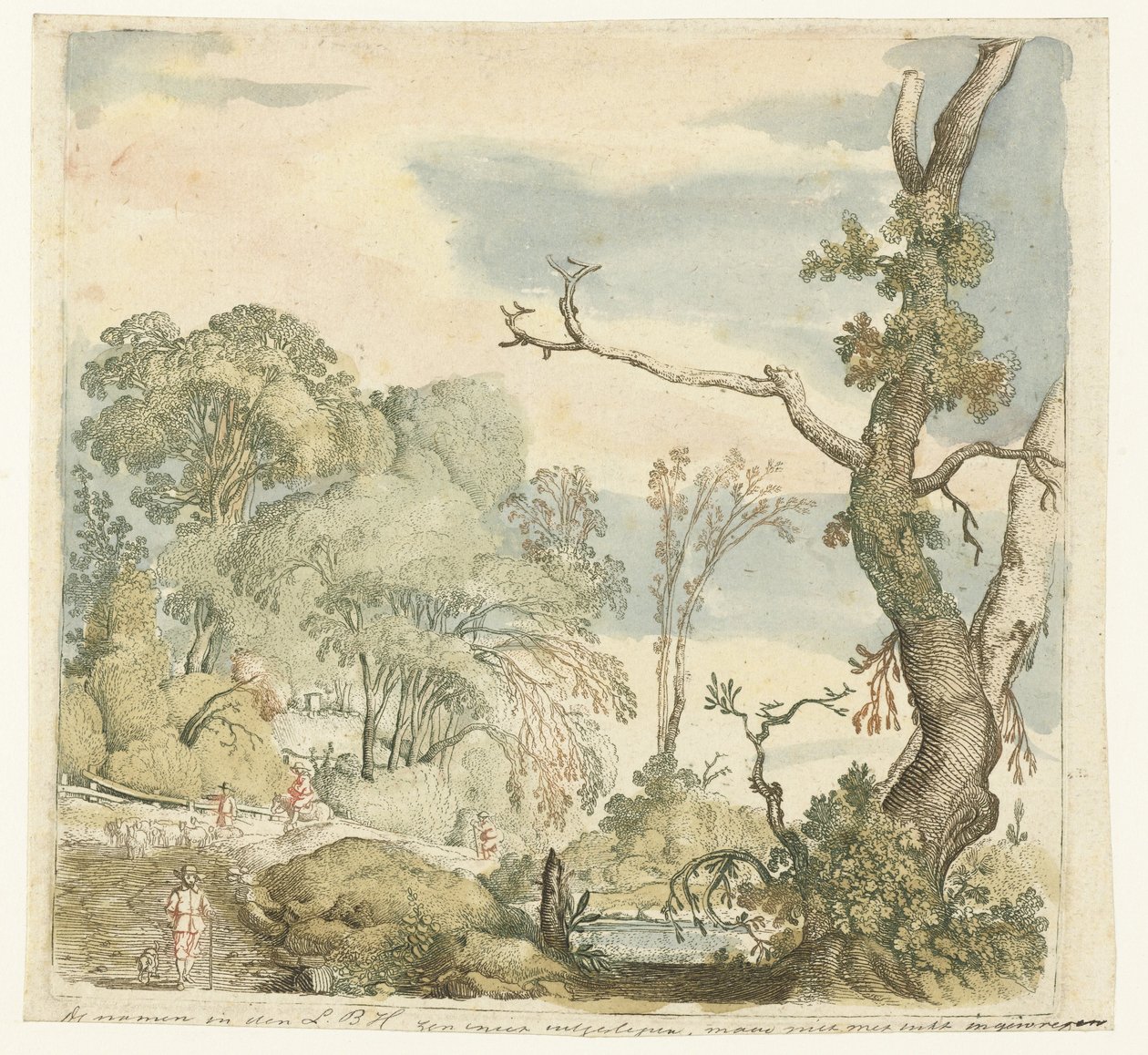 Ağaçlar ile manzara by Esaias van de Velde