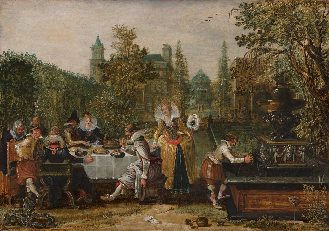 Bir Parkta Neşeli Şirket, 1614 by Esaias van de Velde