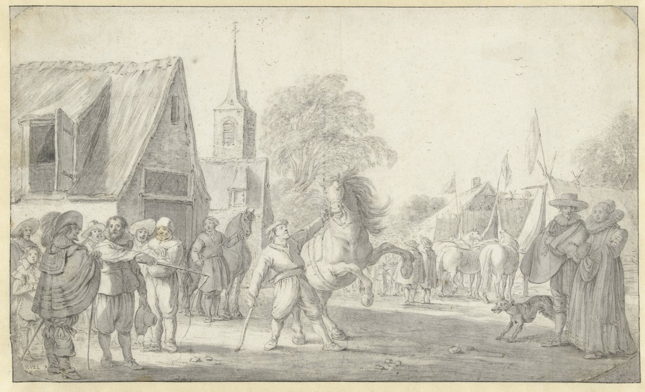 At Pazarı by Esaias van de Velde