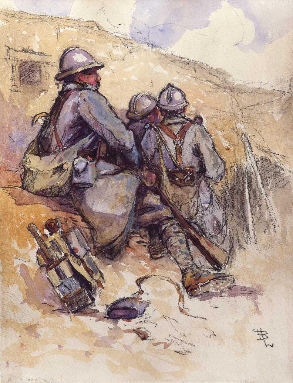 Dinlenme, Prosnes, 7 Eylül 1916 by Espérance Léon Broquet