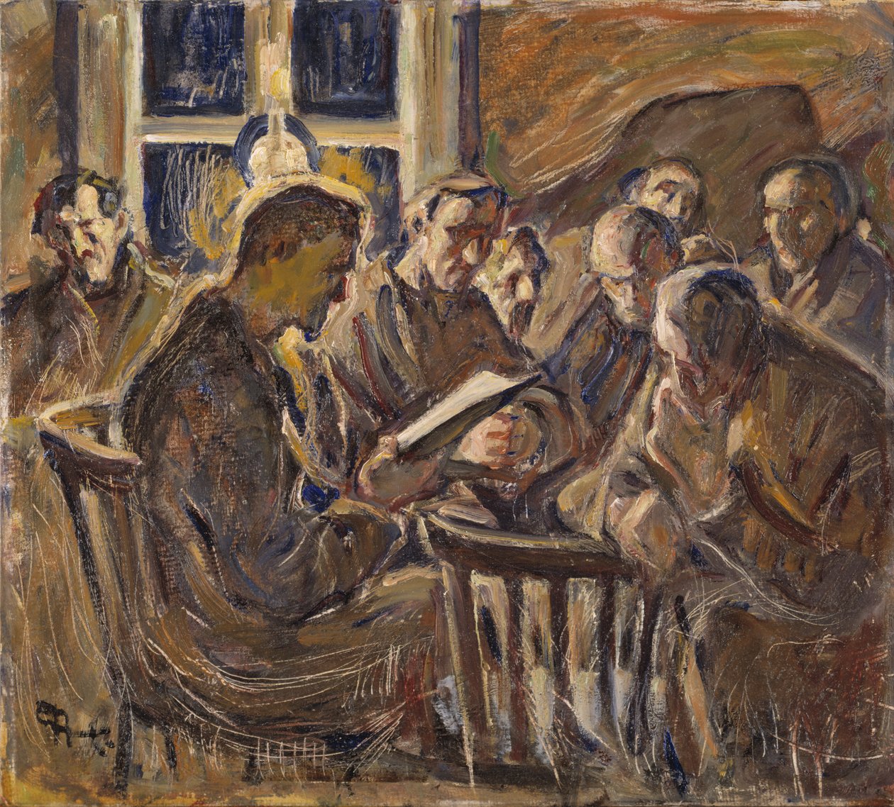 ಸಭೆ, 1929 (ಕಾಗದದ ಮೇಲೆ ತೈಲ) ಟರ್ಕಿ by Ester Almqvist