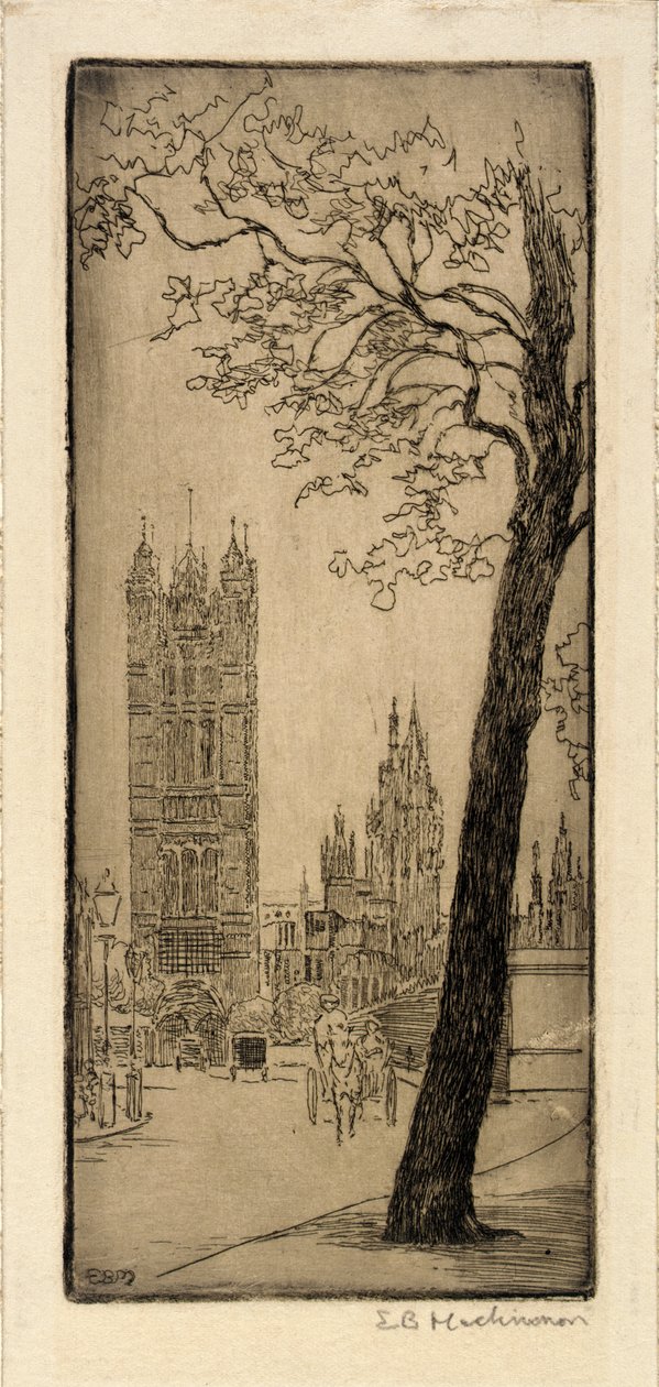Kilise ile Londra Manzarası by Esther Blaikie MacKinnon
