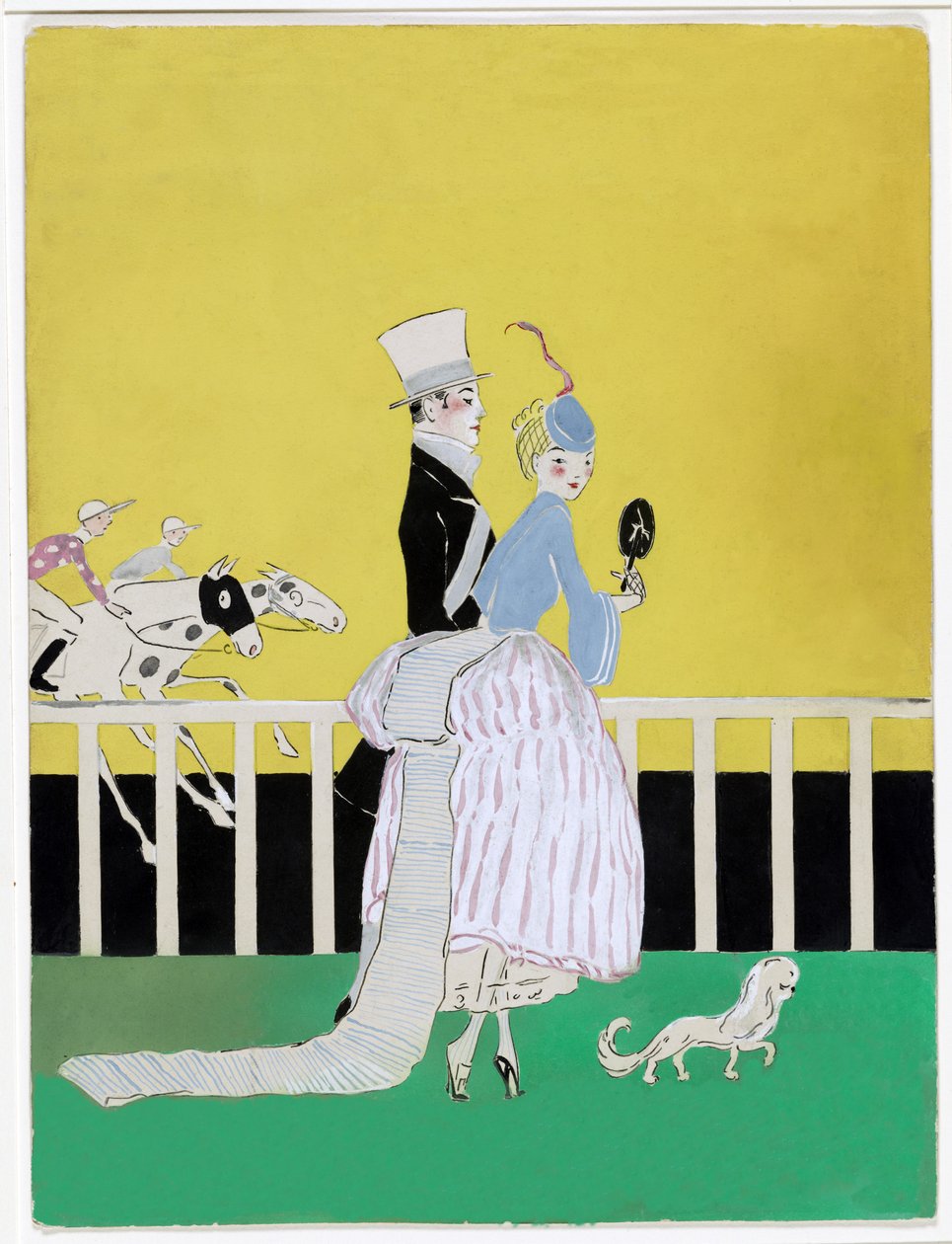 Yarışlarda, Vanity Fair Cover, Ağustos 1916, pub. c.1916 by Ethel McClellan Plummer