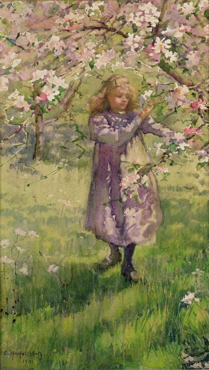 Elma Çiçeği Toplama, 1901 by Ethel Horsfall Ertz