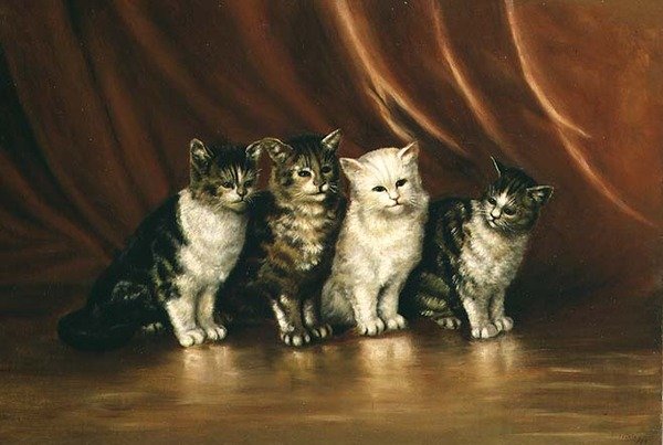 dört kedi by Ethel Leigh