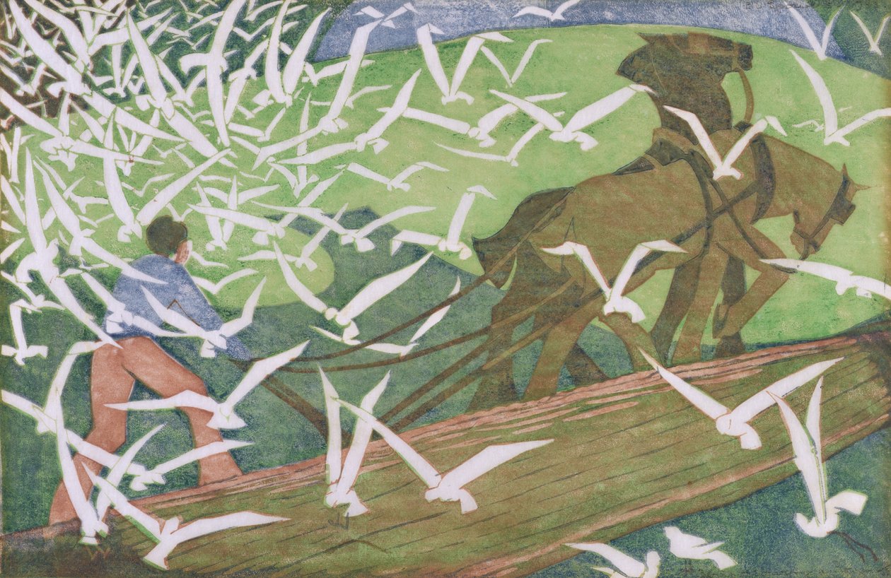 Pulluğu Takip Eden Kuşlar by Ethel Spowers