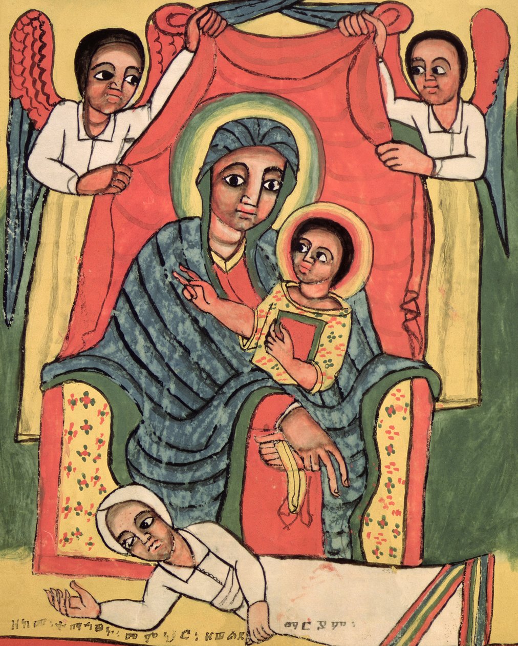 W.930 fol.46v Madonna ve Çocuk by Ethiopian School