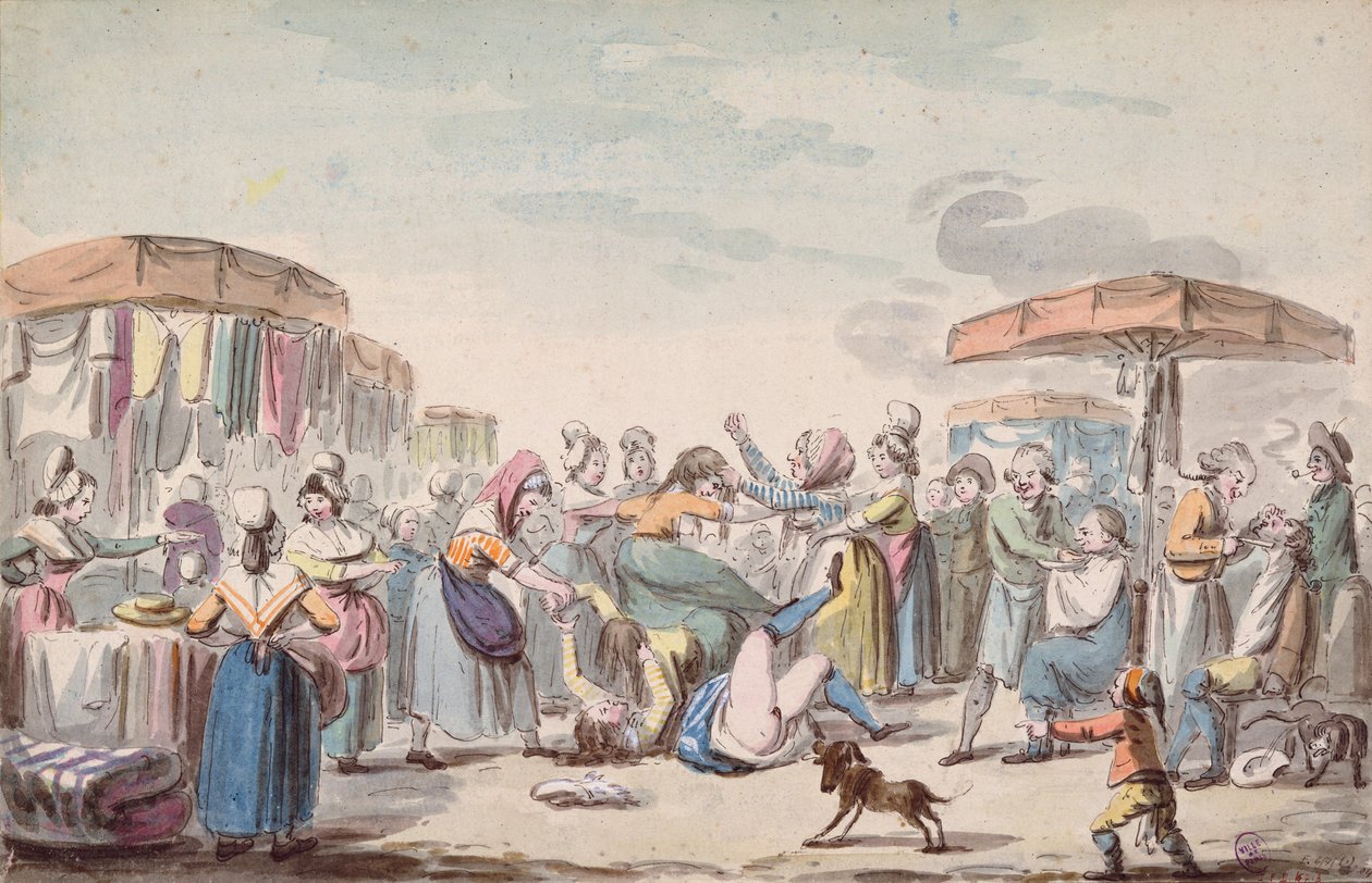 Fransız Devrimi döneminde fuar, c.1789 by Etienne Bericourt
