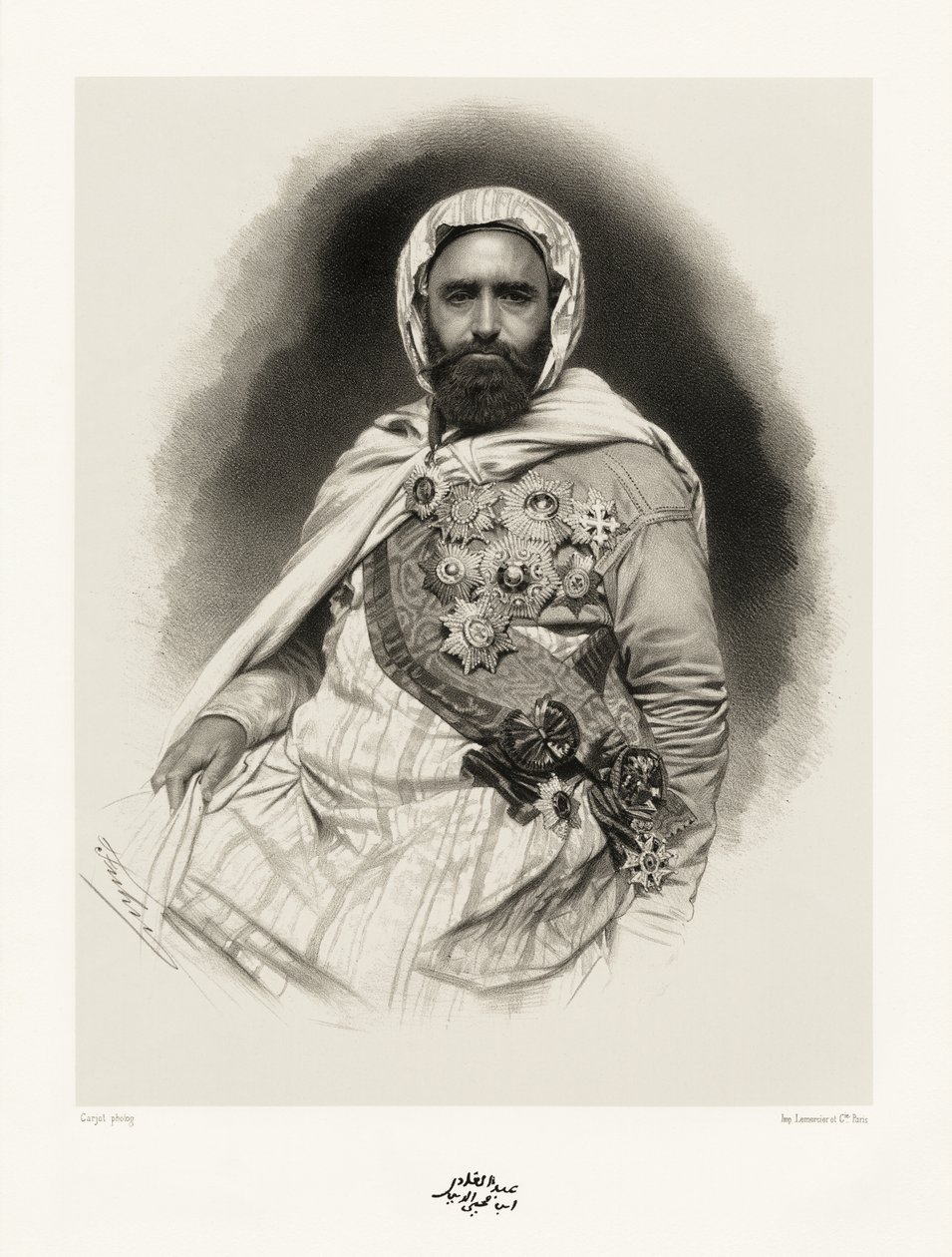 Abdülkadir, 1865-66 by Etienne Carjat