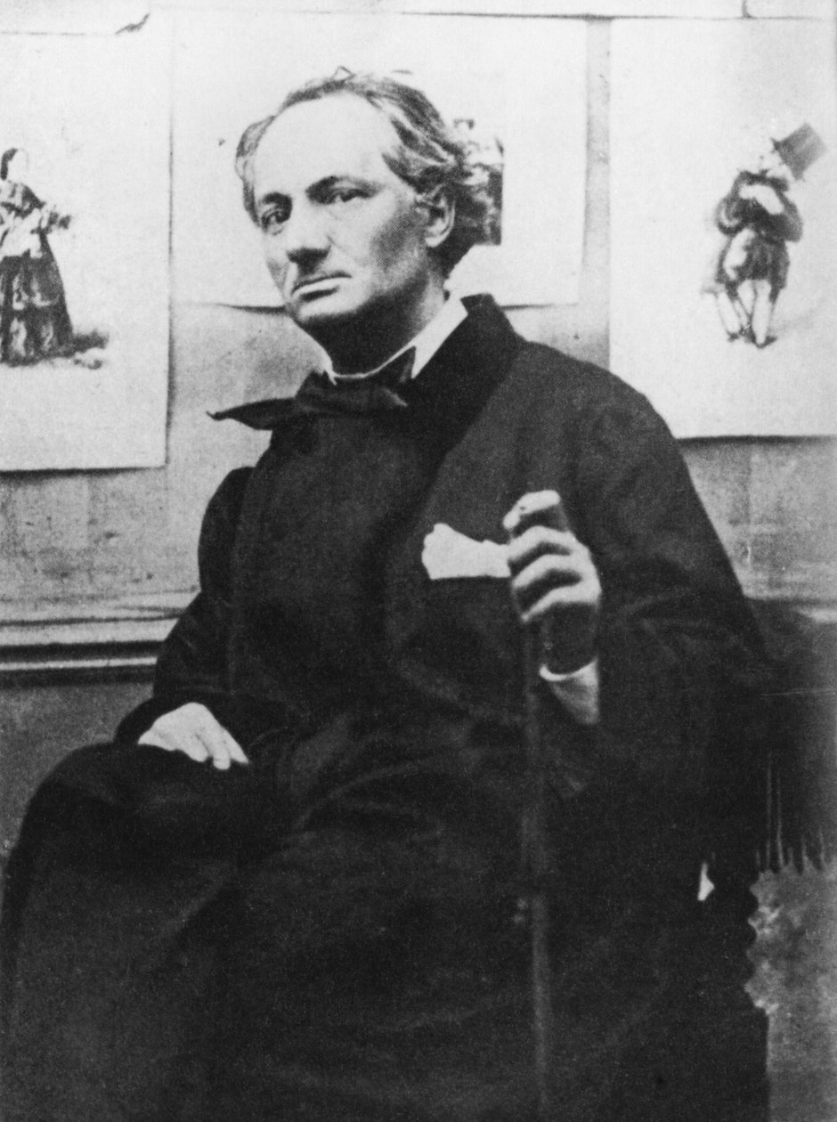 Charles Baudelaire (1821-67), Gravürlerle, 1863 dolayları by Etienne Carjat