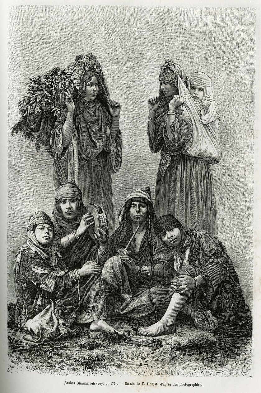 Araplar Ghawarineh, Ölü Deniz havzasından göçebeler. E.Ronjat tarafından, Suriye