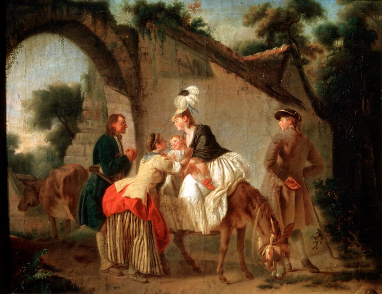 Islak Hemşireye Veda, 1777. by Etienne Aubry
